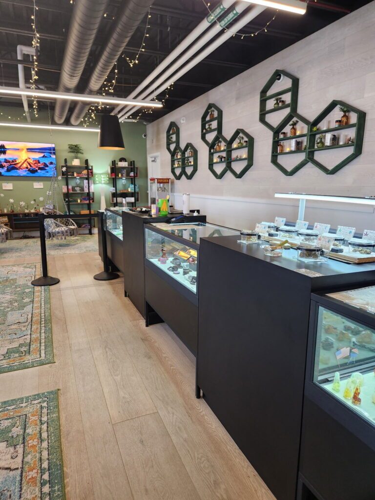 Interior of ACK Natural cannabis dispensary on Nantucket
